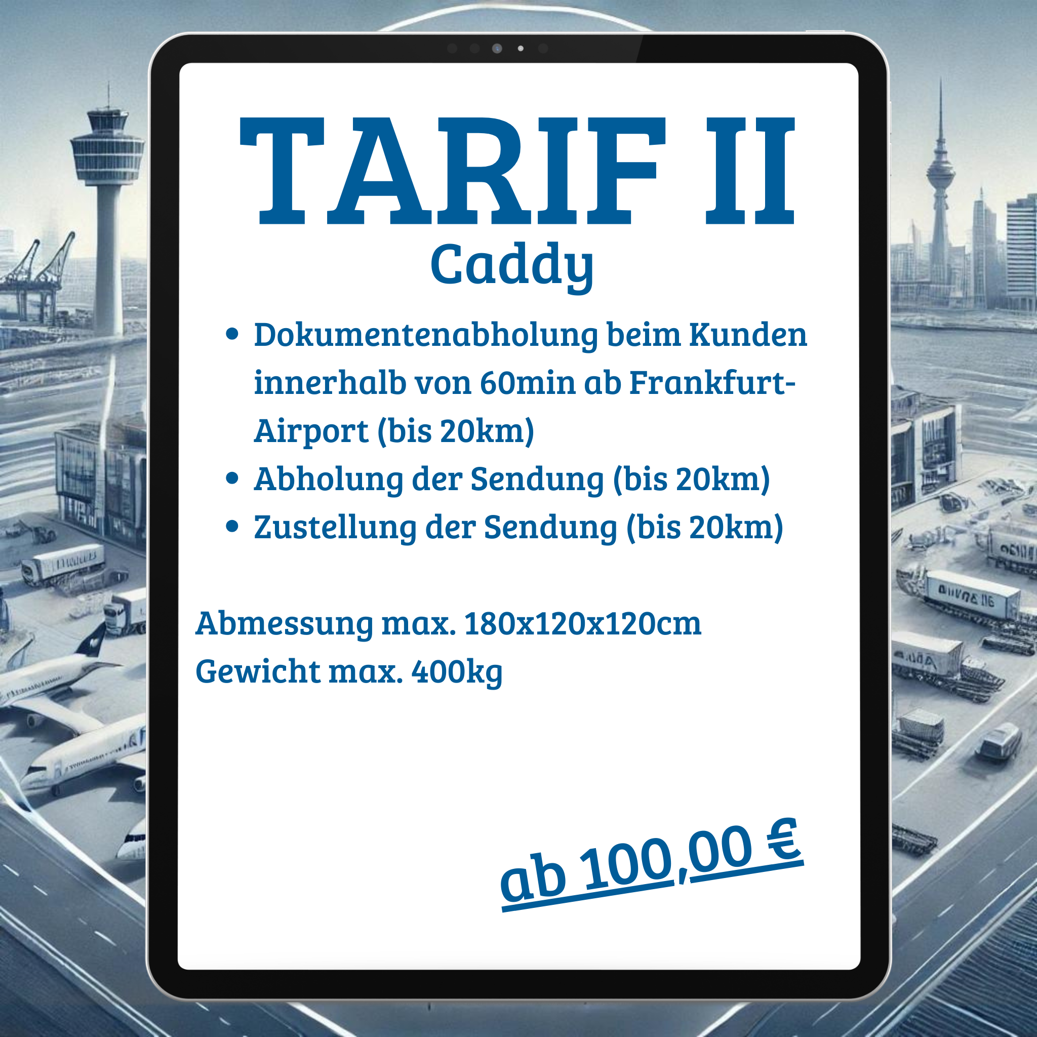 Tarif II – Caddy