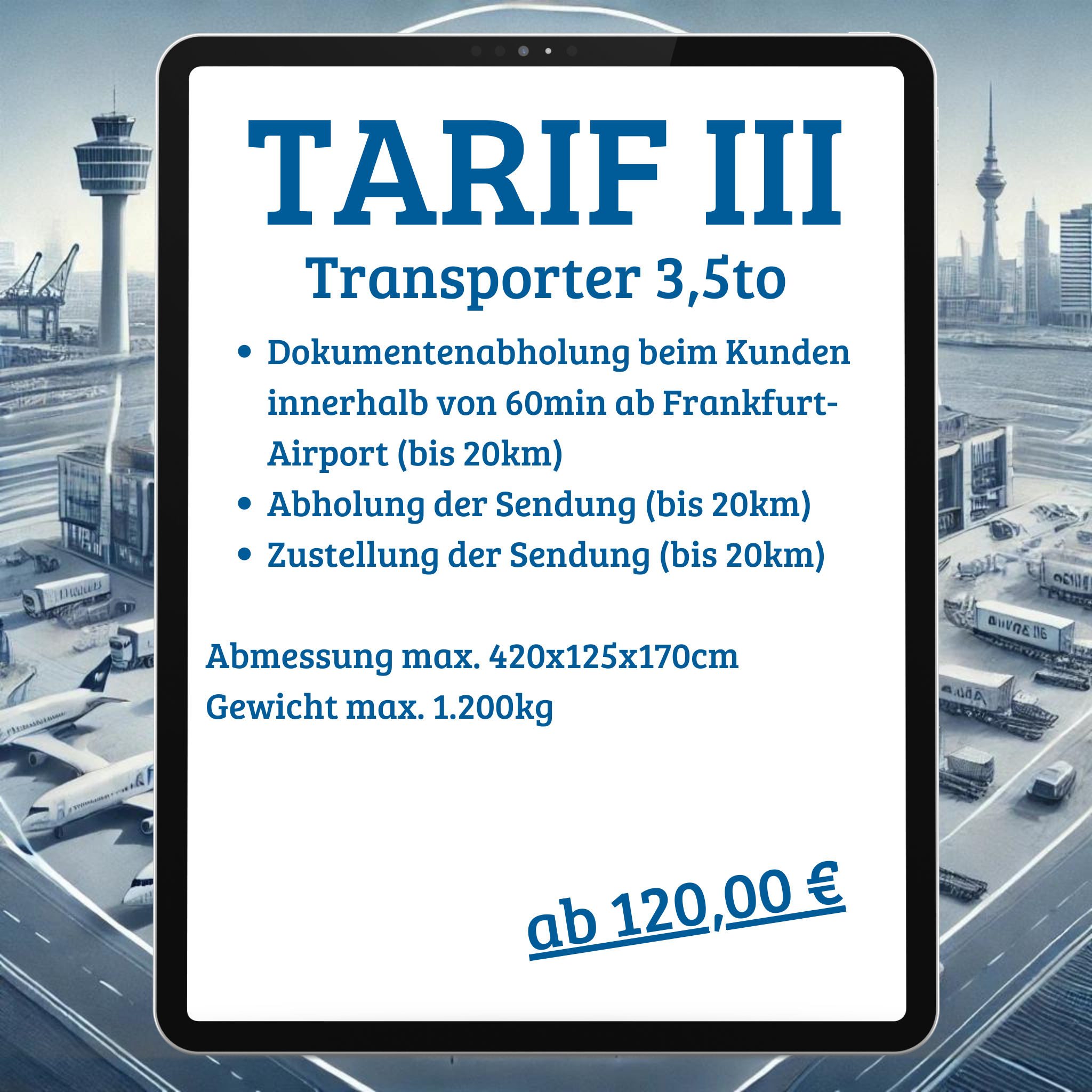 Tarif III – Transporter 3.5 Tonner